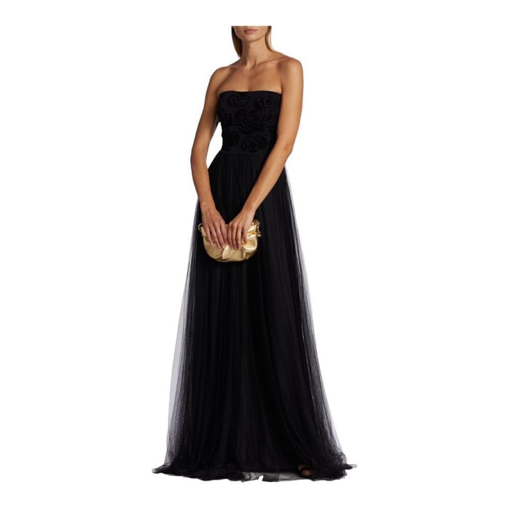 CHIARA BONI La Petite Robe Brielle Floral Mesh Strapless Gown Size 10 NWT